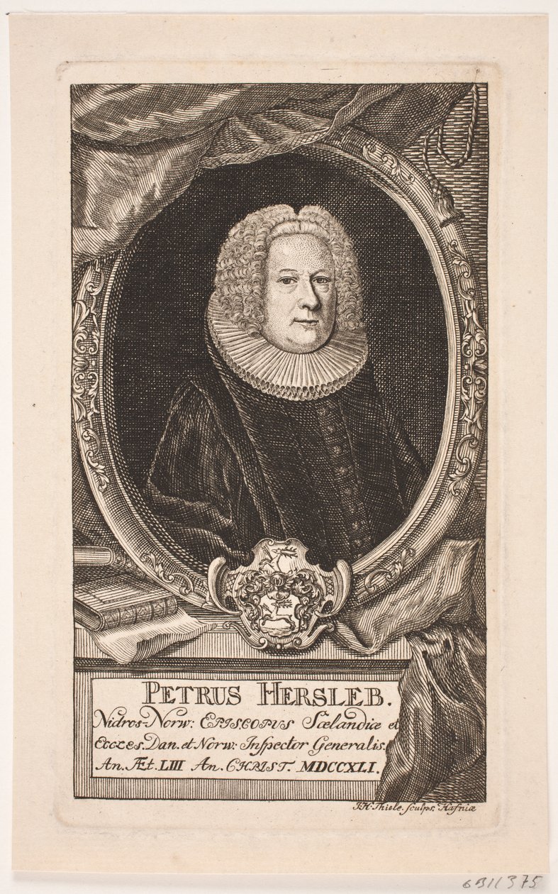 Piskopos Peder Hersleb by Johan Herman Thiele
