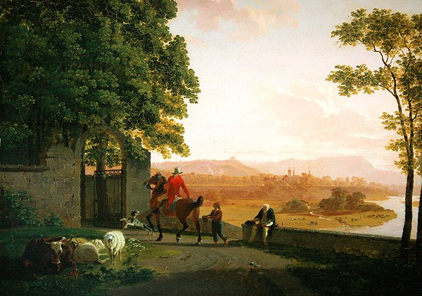 Bern çevresinin manzarası by Johan Jakob Biedermann