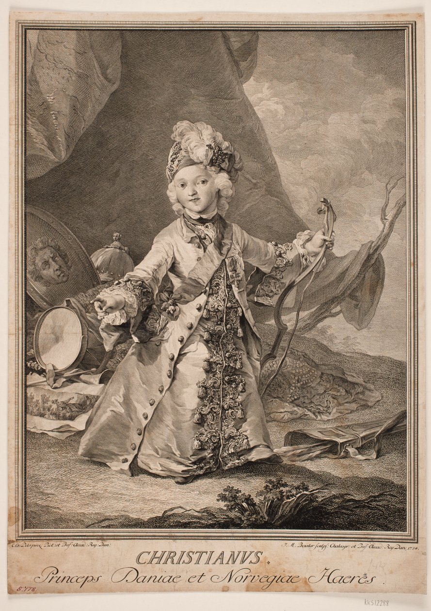 bir çocuk olarak Hıristiyan VII by Johan Martin Preisler
