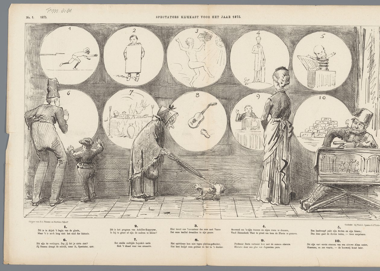 1875 yılı için seyirci dolabı (nesne üzerindeki başlık) by Johan Michaël Schmidt Crans