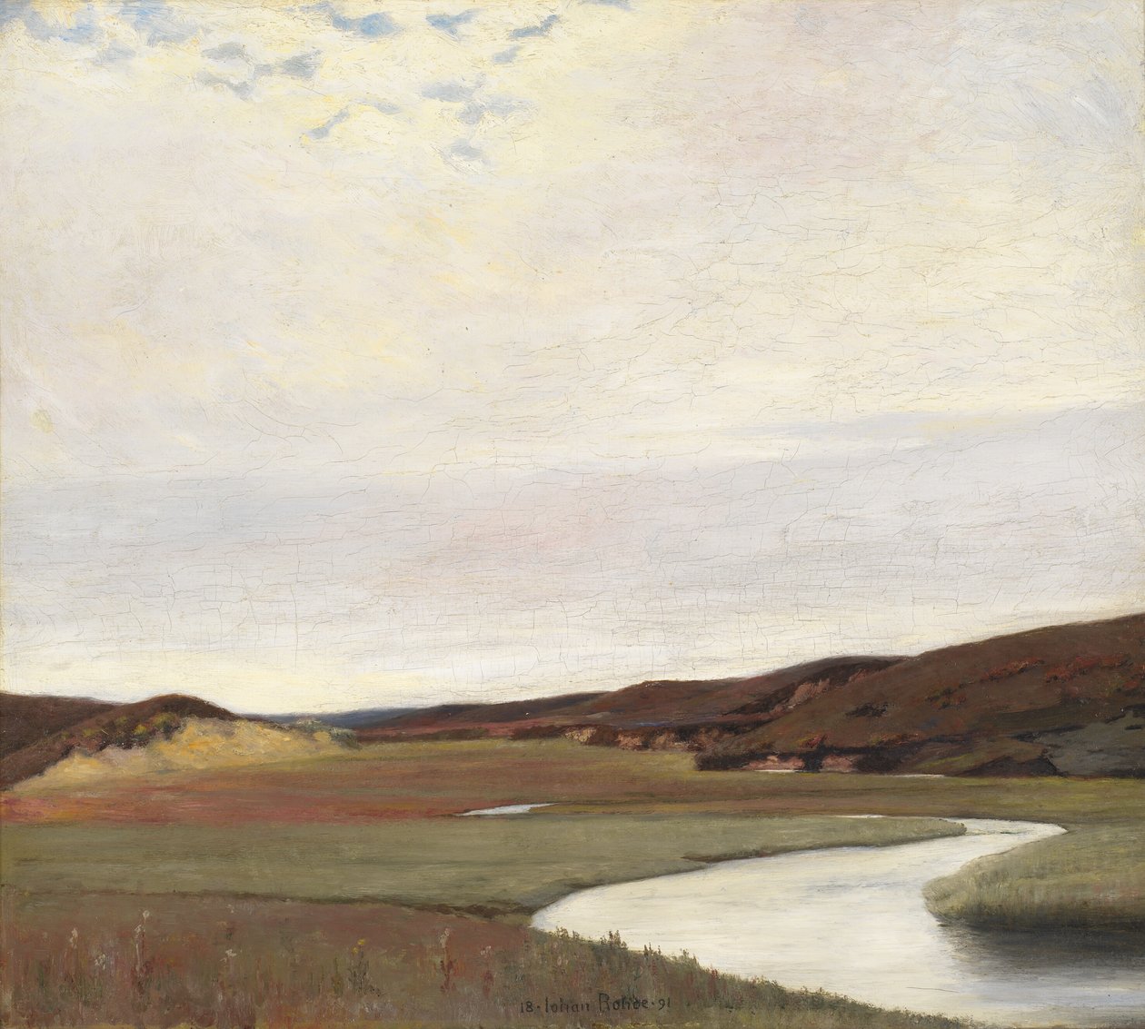 Karup Nehri kıyısında Bir Yaz Günü, Jutland by Johan Rohde