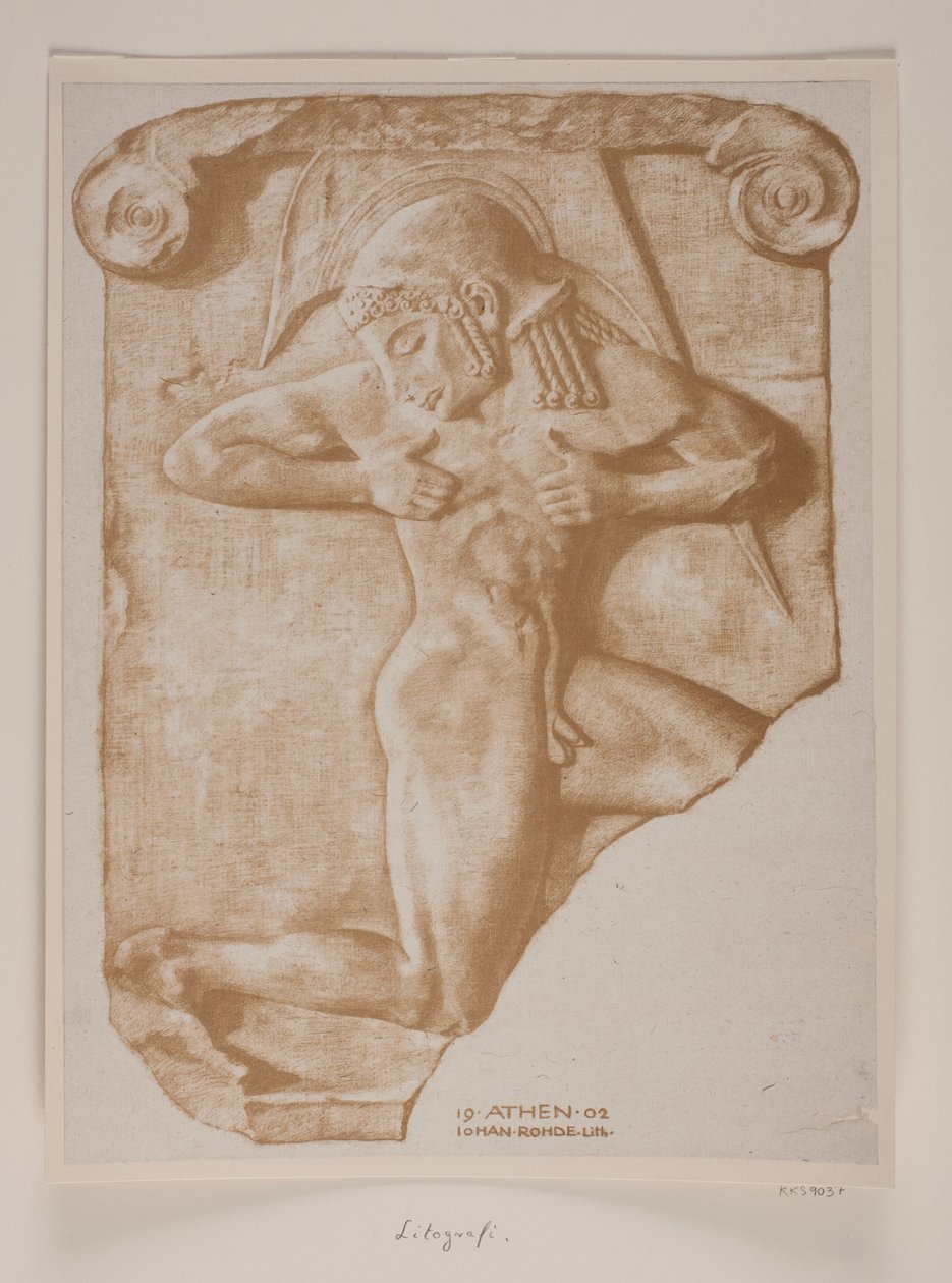 Silah koşucusu. Yunan kabartması by Johan Rohde