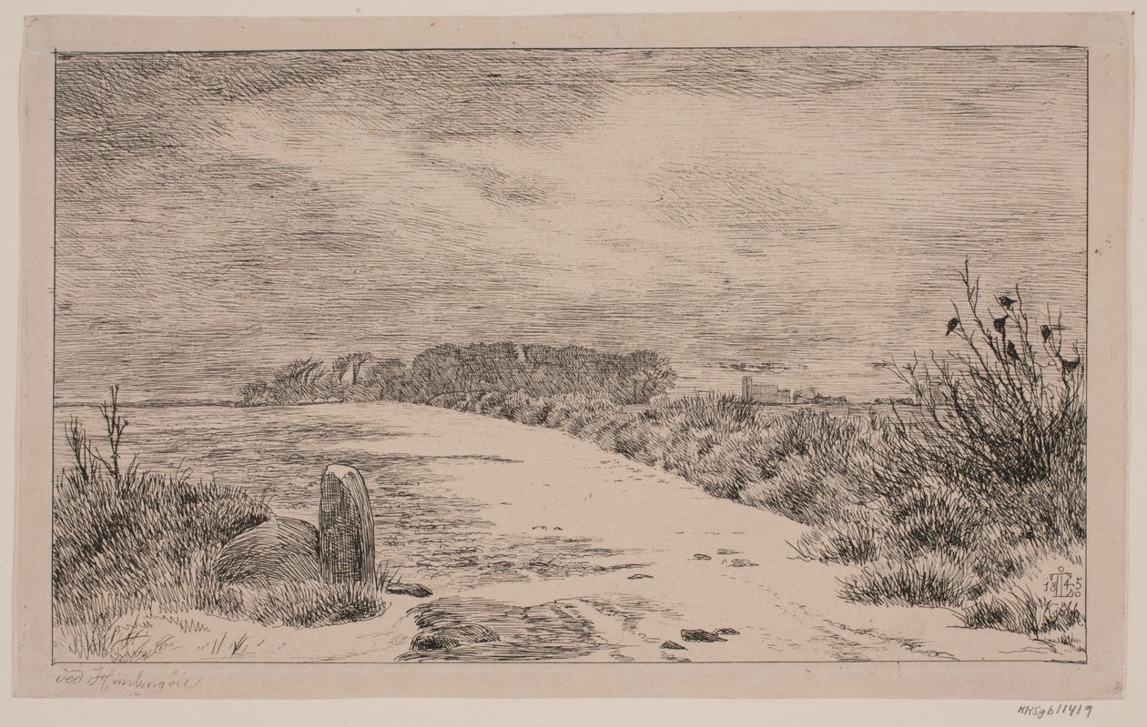 Himlingøje tarafından, Kış manzarası by Johan Thomas Lundbye