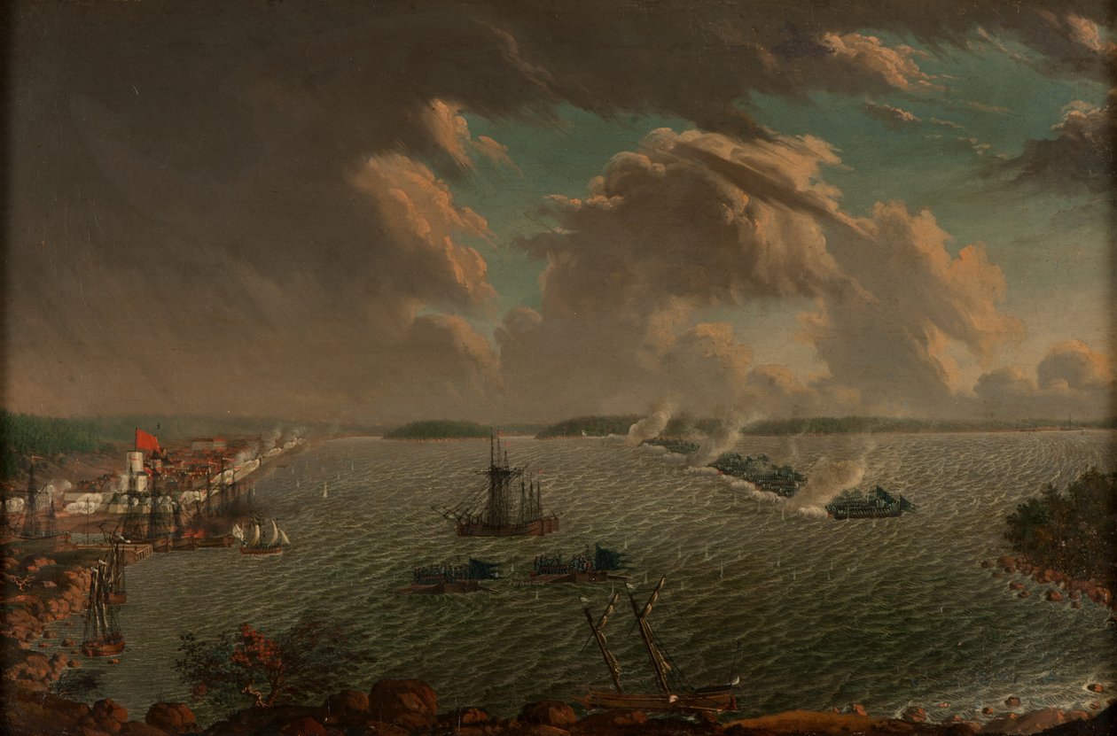 Mayıs 1790, 1791 Fredrikshamn Savaşı. by Johan Tietrich Schoultz