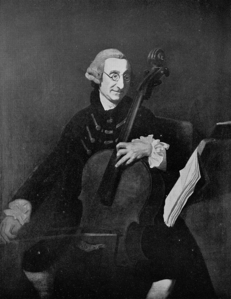 Giacomo Cervetto 1680-1783, İtalyan çellist by Johan Zoffany