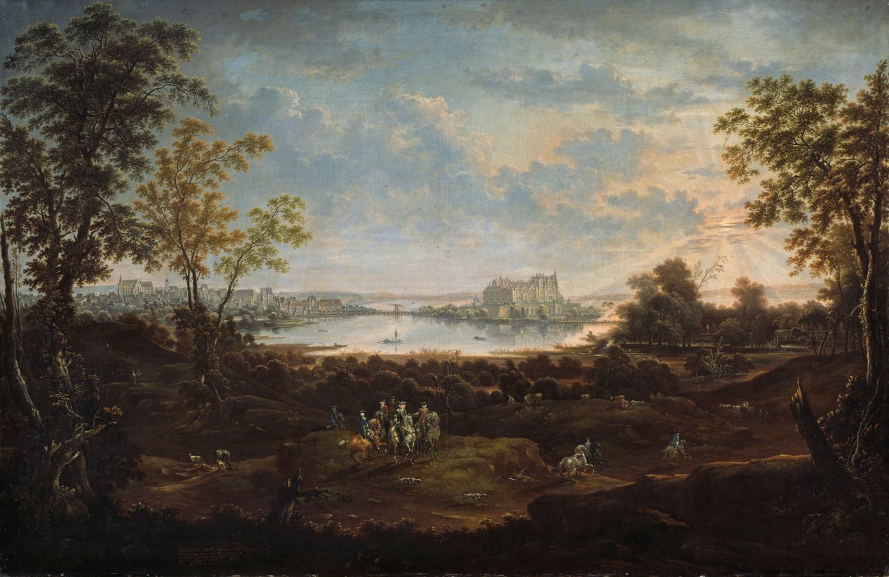 Schwerin Manzarası by Johann Alexander Thiele