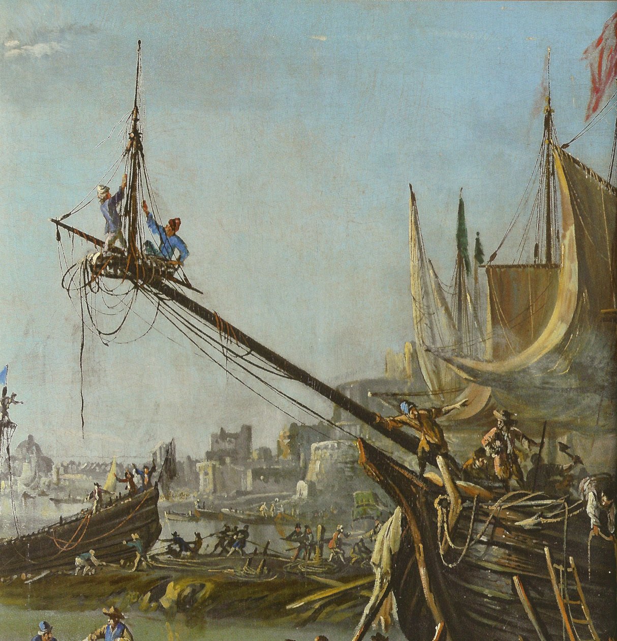 bir deniz limanı by Johann Anton Eismann