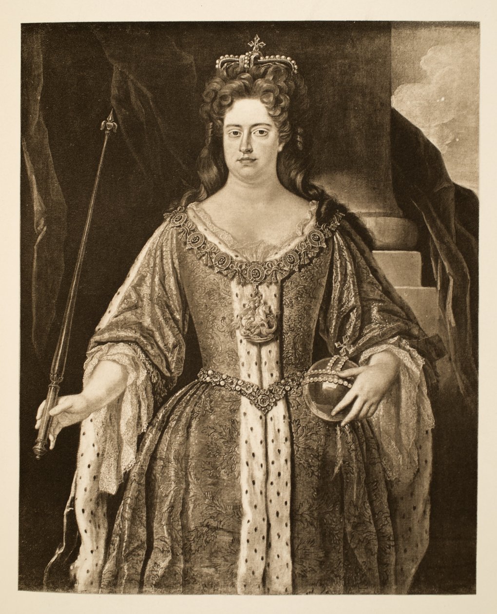 Kraliçe Anne, pub. 1902 (kollotip) by Johann Closterman