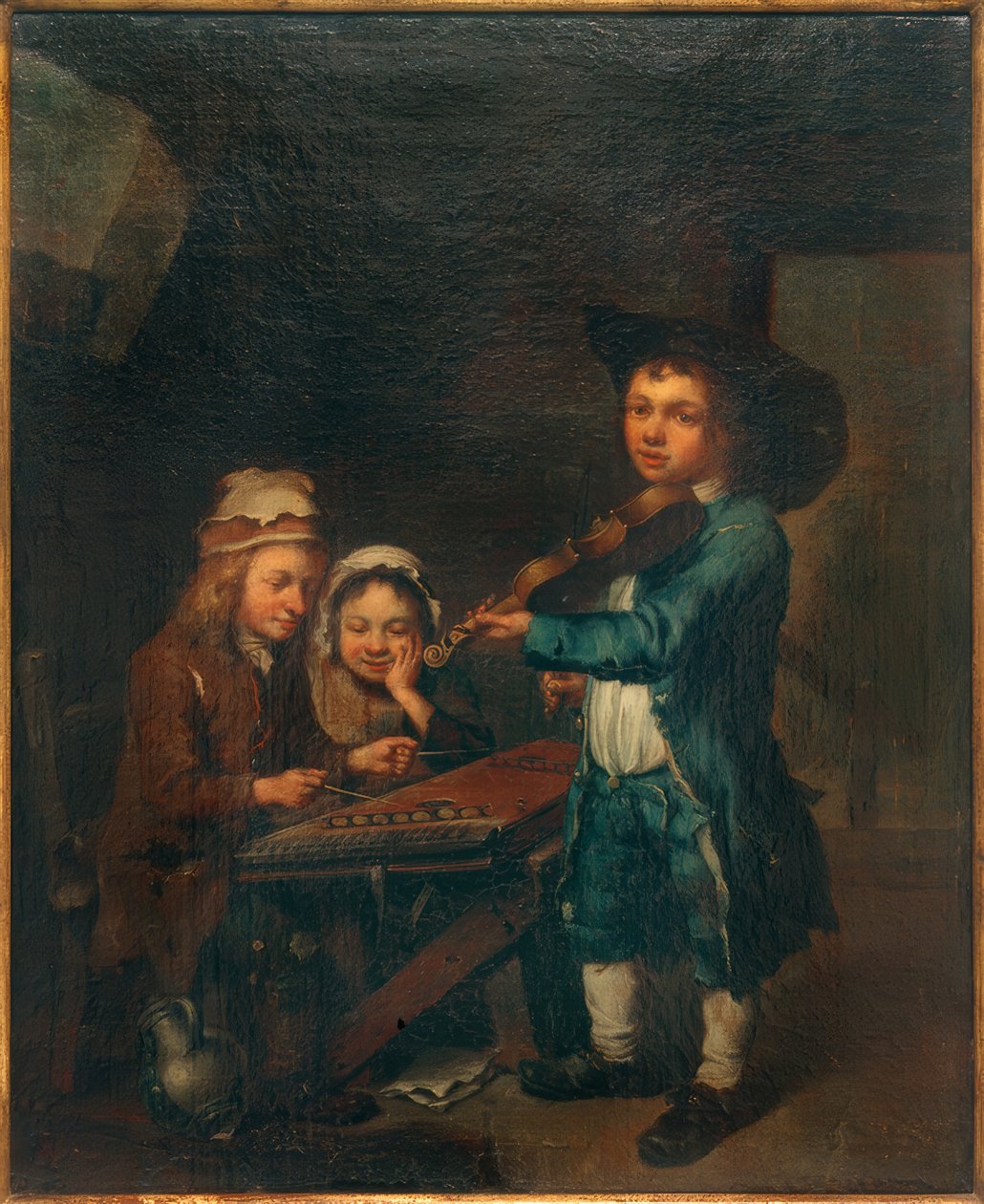 Müzik yapan çocuklar by Johann Conrad Seekatz
