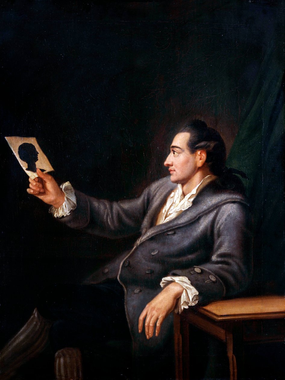 Johann Wolfgang Von Goethe bir siluete bakıyor, G. M. Kraus