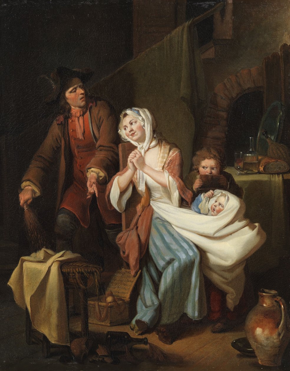 Çocuk odasında sorunlu aile idili by Johann Eleazar Zeissig