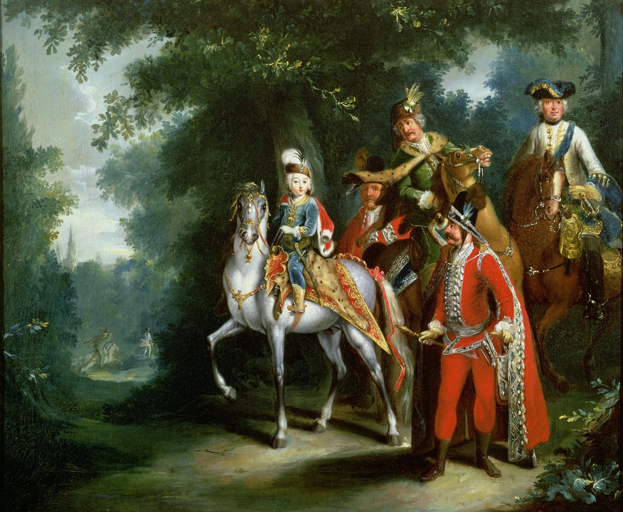 Joseph II, Almanya İmparatoru (1741-90) altı yaşında ata binmeyi öğreniyor, 1748 by Johann Elias Ridinger or Riedinger
