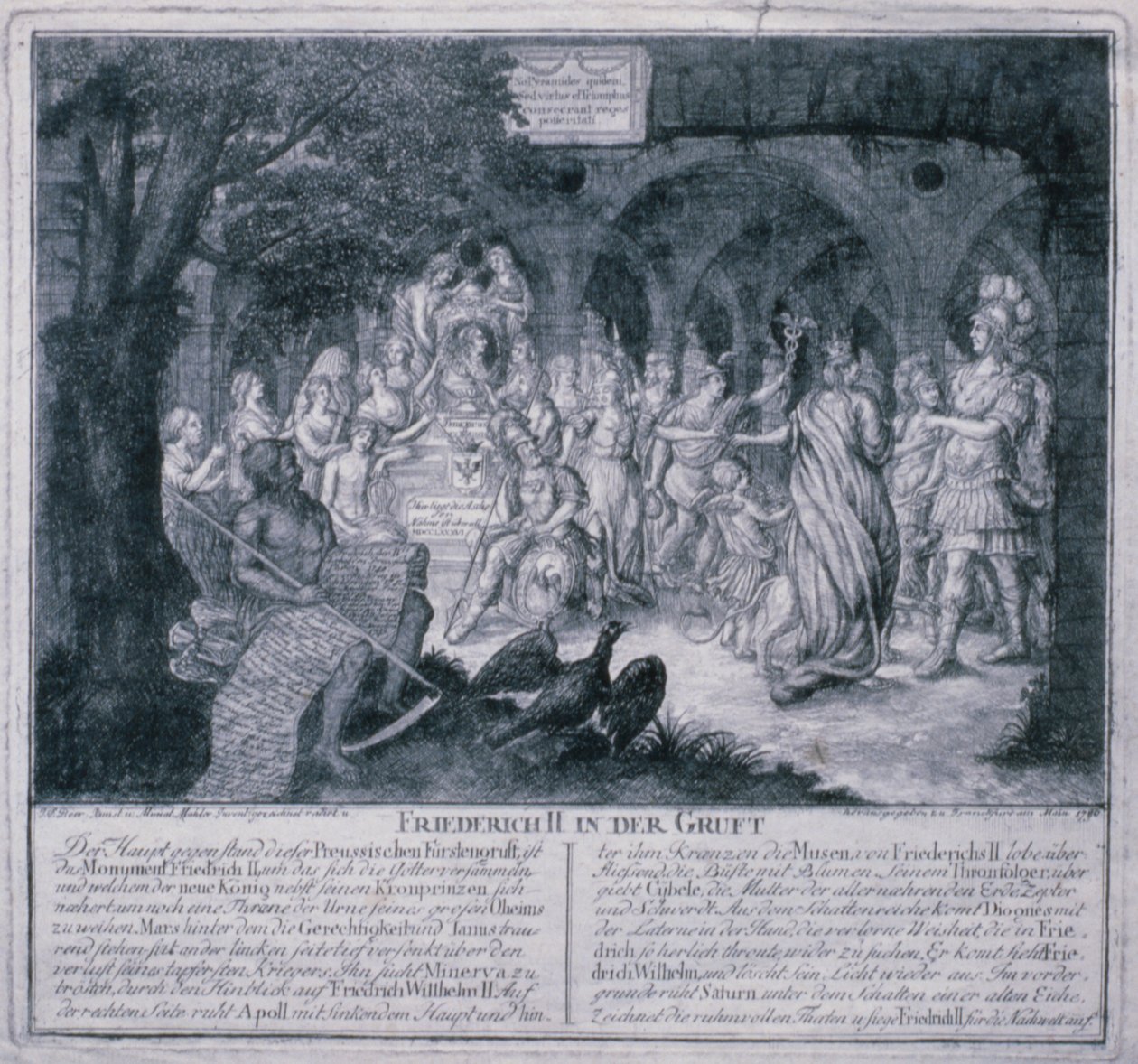 II. Frederick, mahzende, 1786 by Johann Friedrich Beer