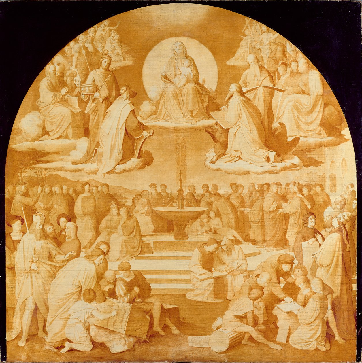 The Triumph of Religion in the Arts, before 1840  by Friedrich Overbeck