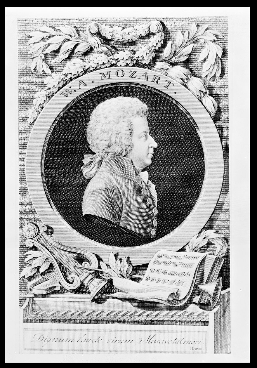 Wolfgang Amadeus Mozart Anıtı (1756-91) Avusturyalı besteci, 1789 by Johann Georg Mansfeld