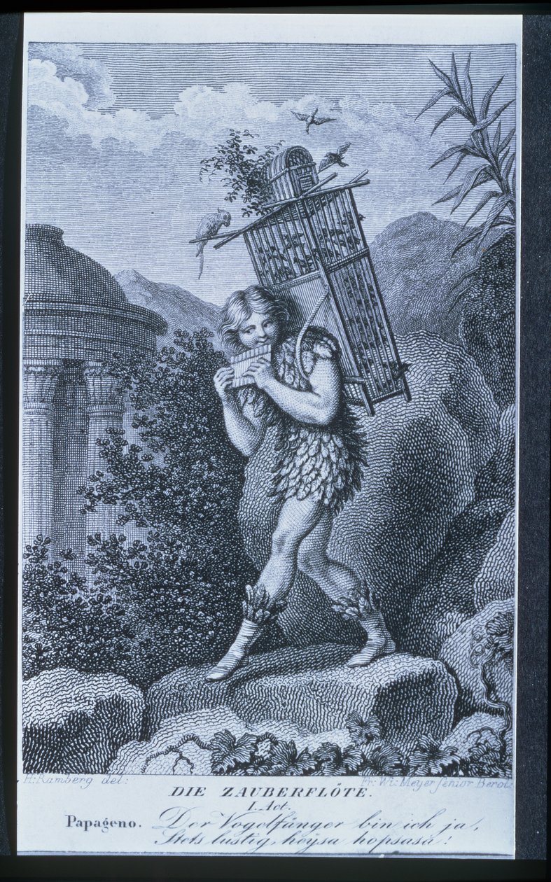 Papageno: Ben kuş avcısıyım, evet! Her zaman neşeli, keman-di-i, keman-di-da!, Wolfgang Amadeus Mozart
