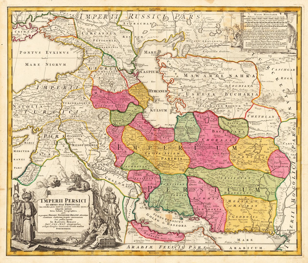 İran Haritası by Johann Baptista Homann
