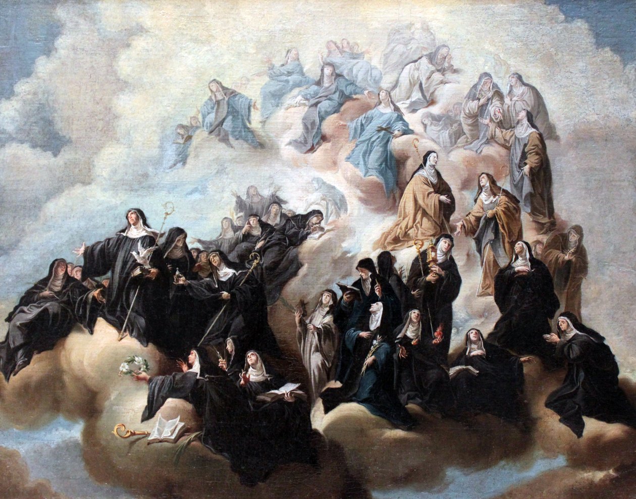 NS. Benedictine düzeninin rahibeleri ve dalları ile Scholastica by Johann Jakob Zeiller