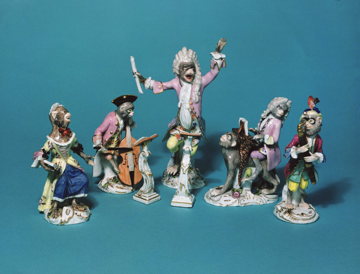 Meissen maymun bandı, c.1750 (porselen) by Johann Joachim Kaendler