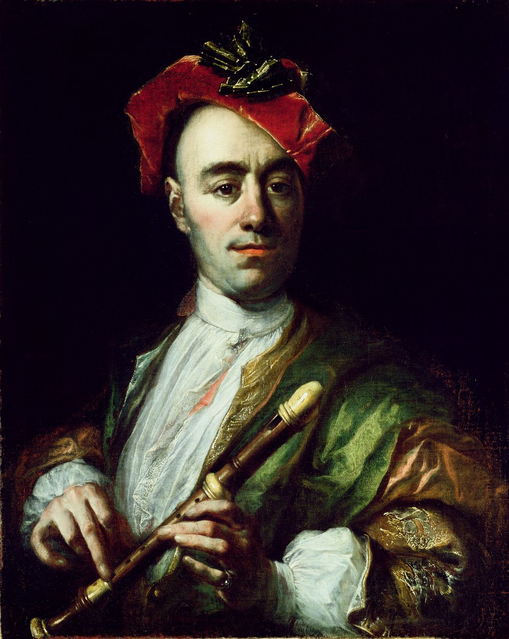 Bir Kaydedici Oyuncunun Portresi by Johann Kupetzky