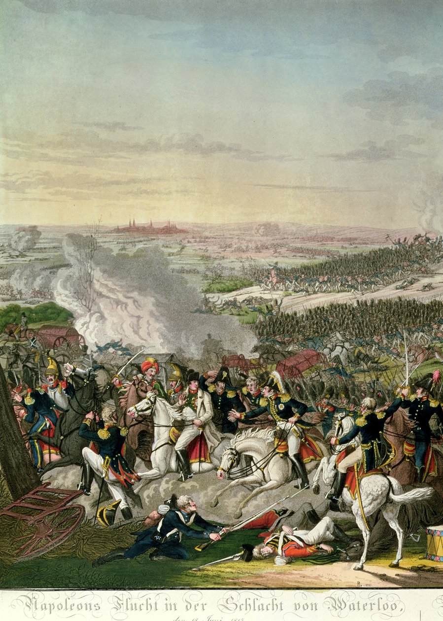Napolyon I Uçuşu (1769-1821) Waterloo Savaşı, 18 Haziran 1815, 1816 by Johann Moritz Rugendas