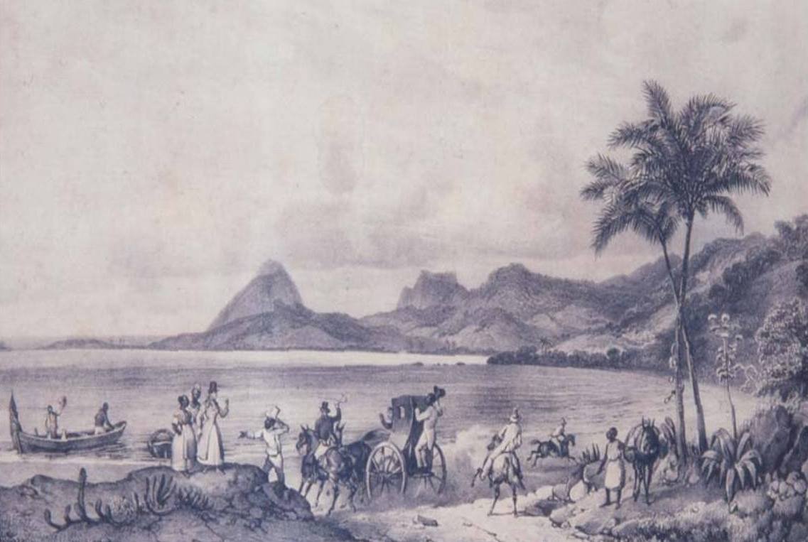 Lagoa das Tretas now Rodrigo de Freitas Lagoon by Johann Moritz Rugendas