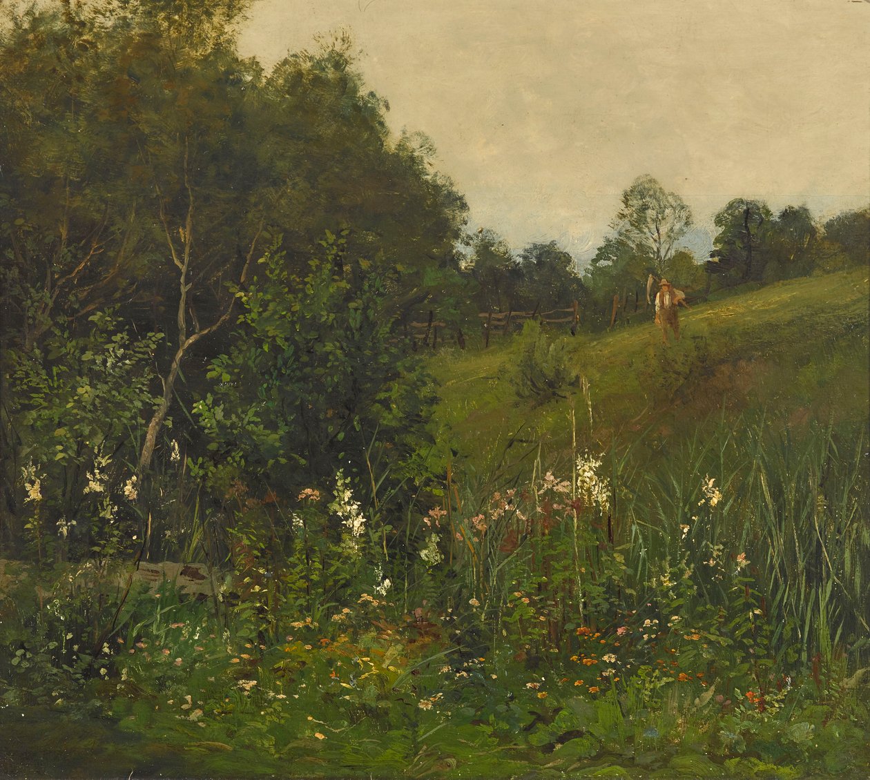Biçme makinesi ile yaz manzarası by Johann Sperl