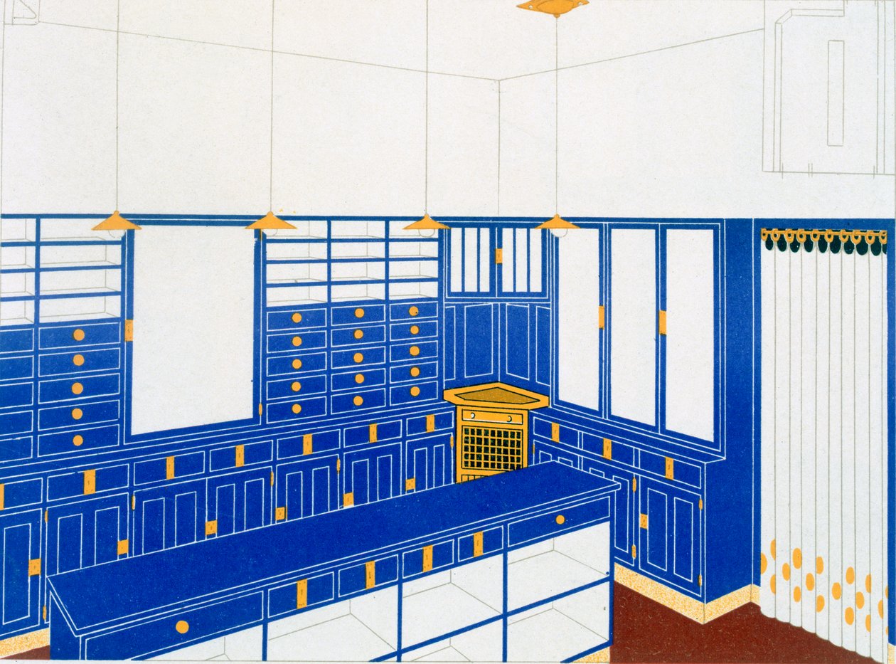 Das Interieur IV, bir eldiven dükkanı, 1906 by Johann Stubner