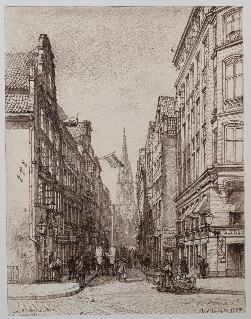Alte-Gröningerstrasse by Johann Theobald Riefesell