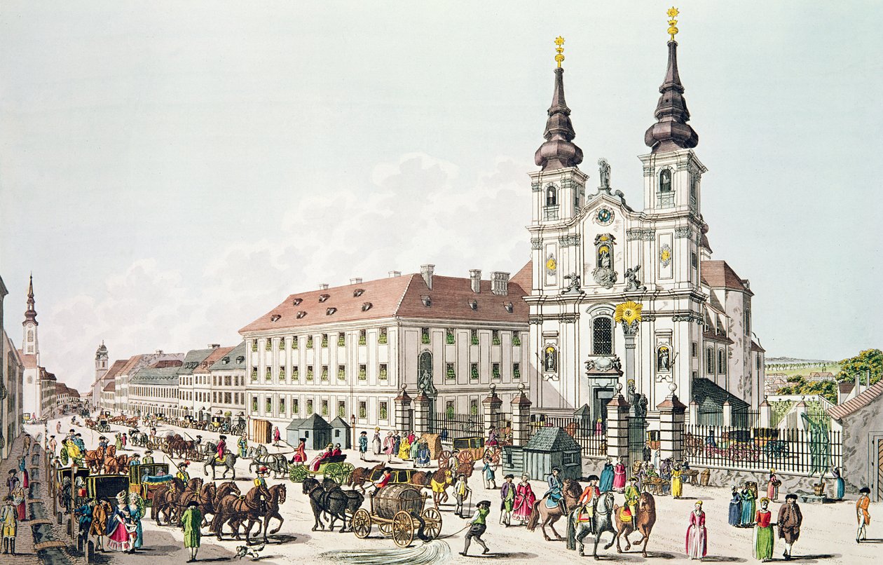 Mariahilf Parish Kilisesi ve Manastırı, Viyana, 1783 by Johann Ziegler