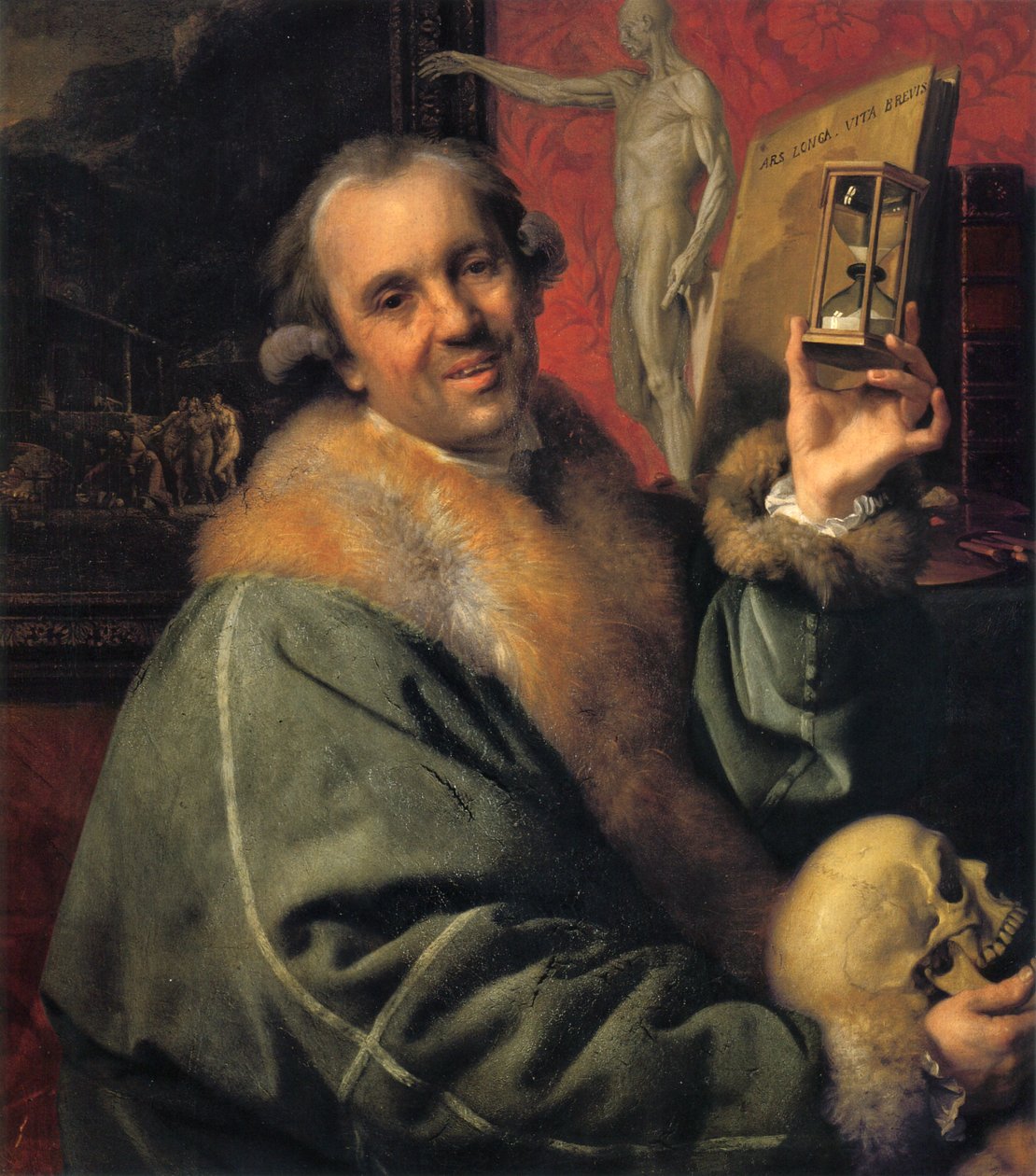 Self-portrait (with Hourglass and Skull) by Johan Joseph Zoffany