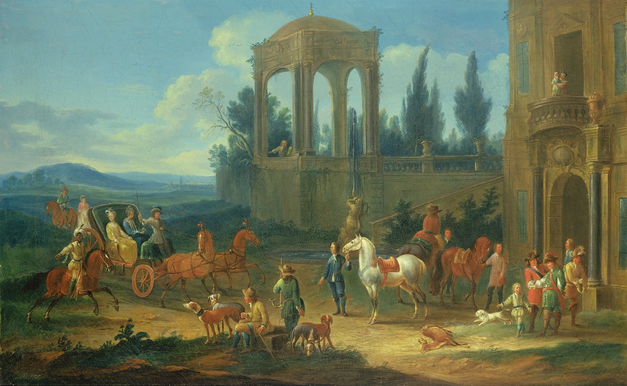 Ülkede Bir Yolculuk (bir çift) by Johann Andreas Graff