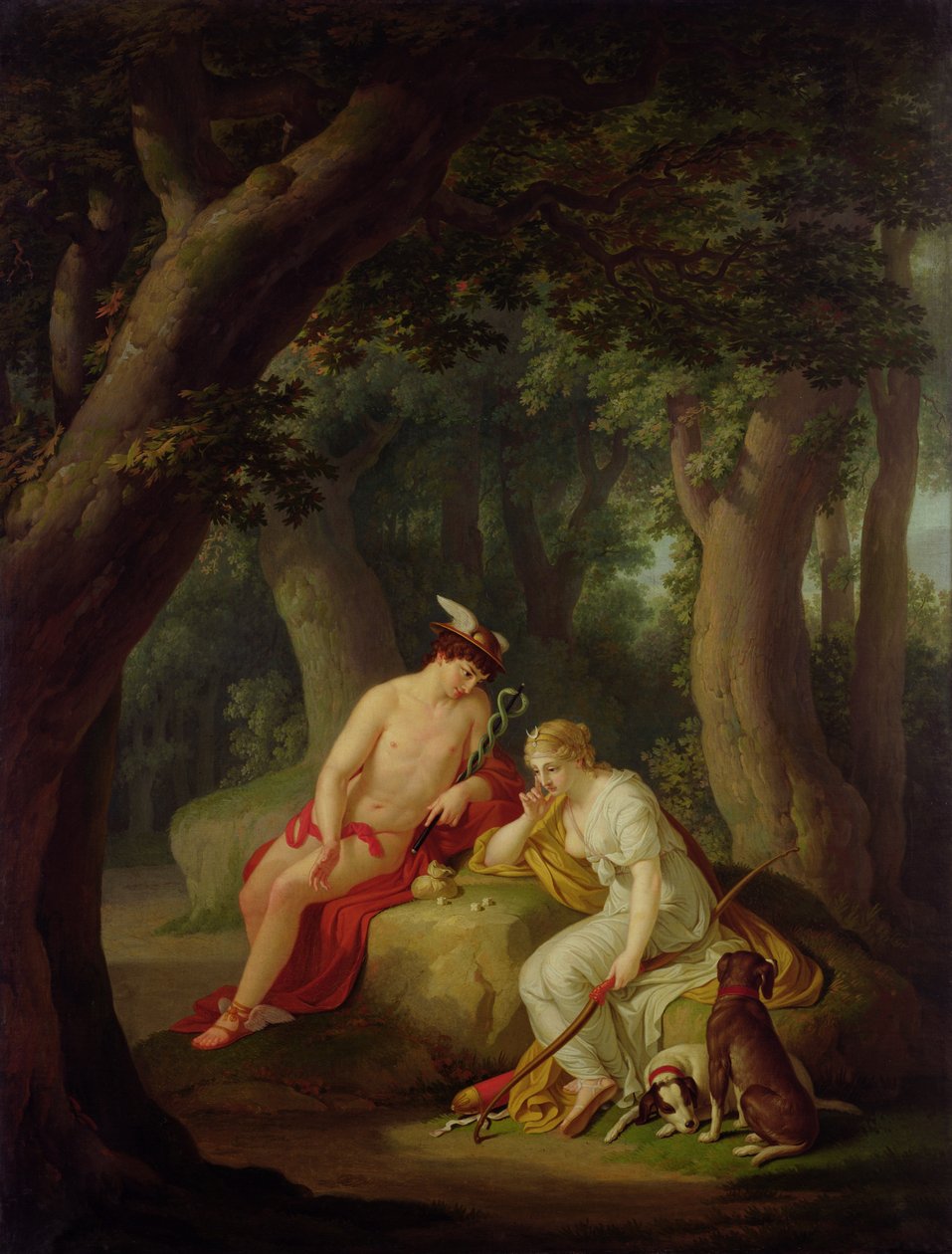 Diana ve Merkür Zar oynarken, c.1788-90 by Johann August Nahl the Younger