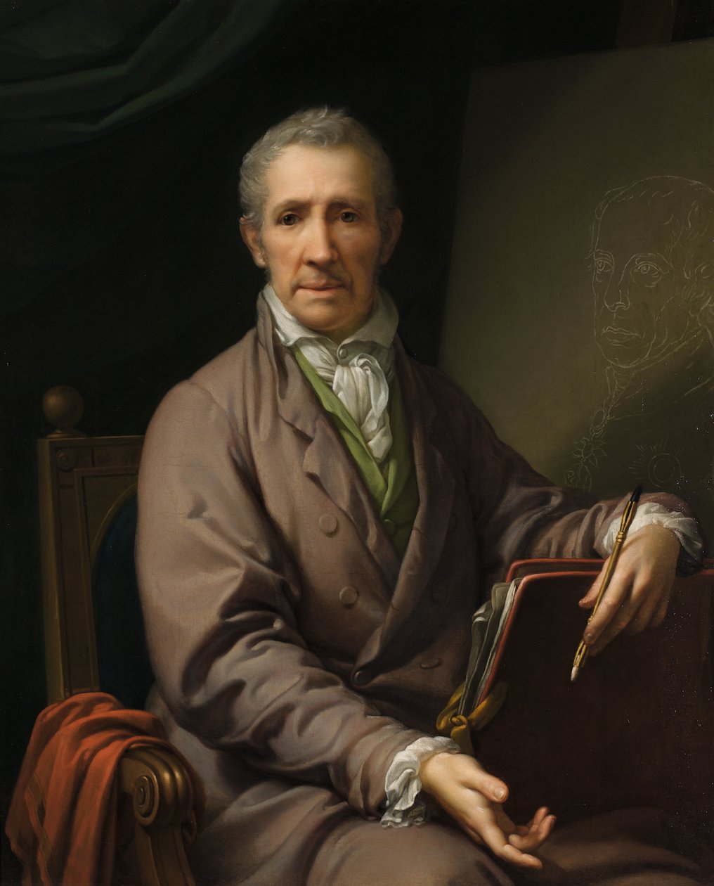 Şövalede Otoportre by Johann Baptist Lampi d. Ä.