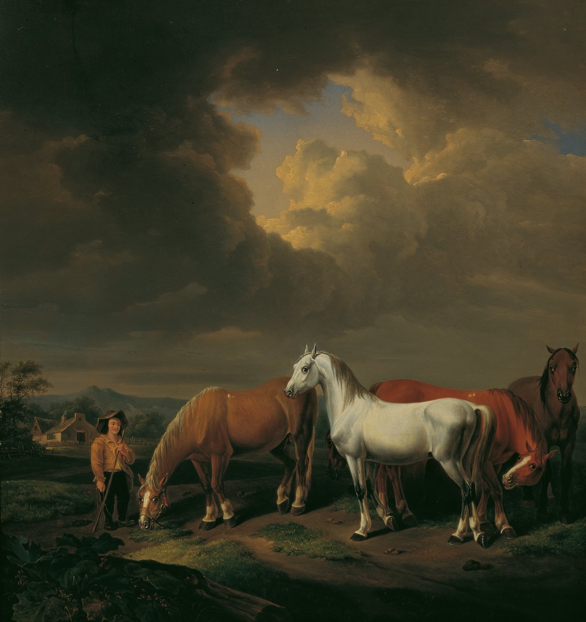 Beş Çiftlik Atı by Johann Baptist Michael Dallinger von Dalling