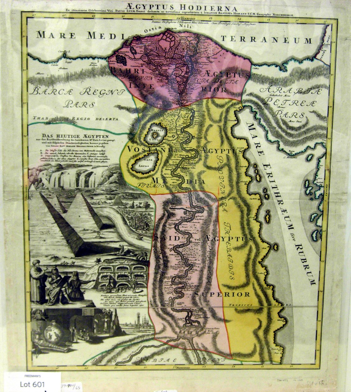Egypt Today, Mısır Haritası, yak. 1720 by Johann Baptista Homann