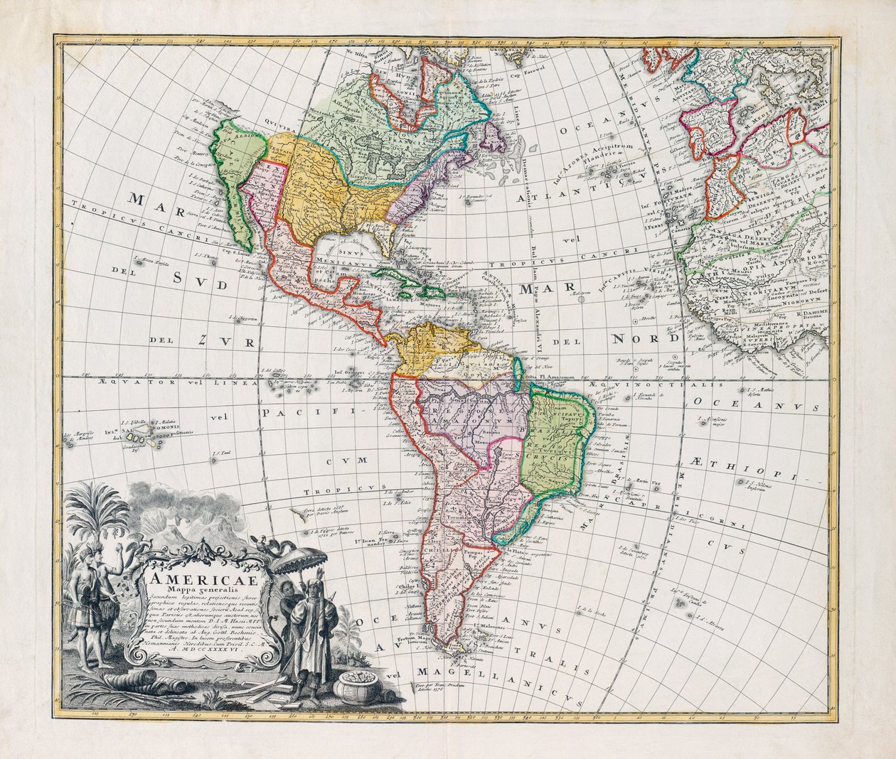 Amerika Haritası, Amerika Haritası by Johann Baptista Homann