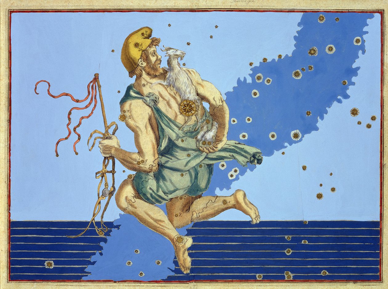 Auriga, Kuzey Yarımküre Takımyıldızı, Johann Bayer tarafından 