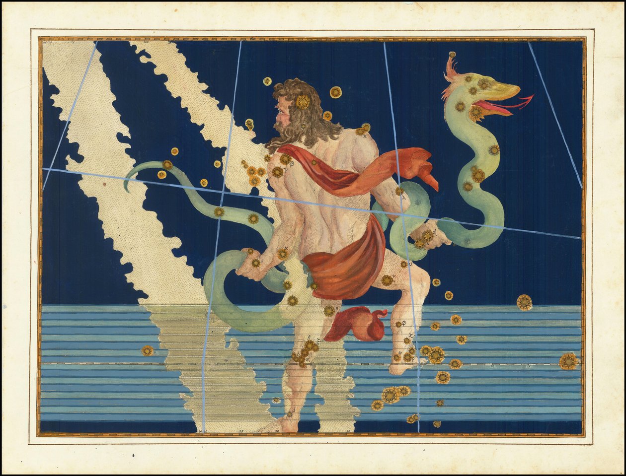 Johann Bayer, Ophiuchus ve Serpentarius by Johann Bayer