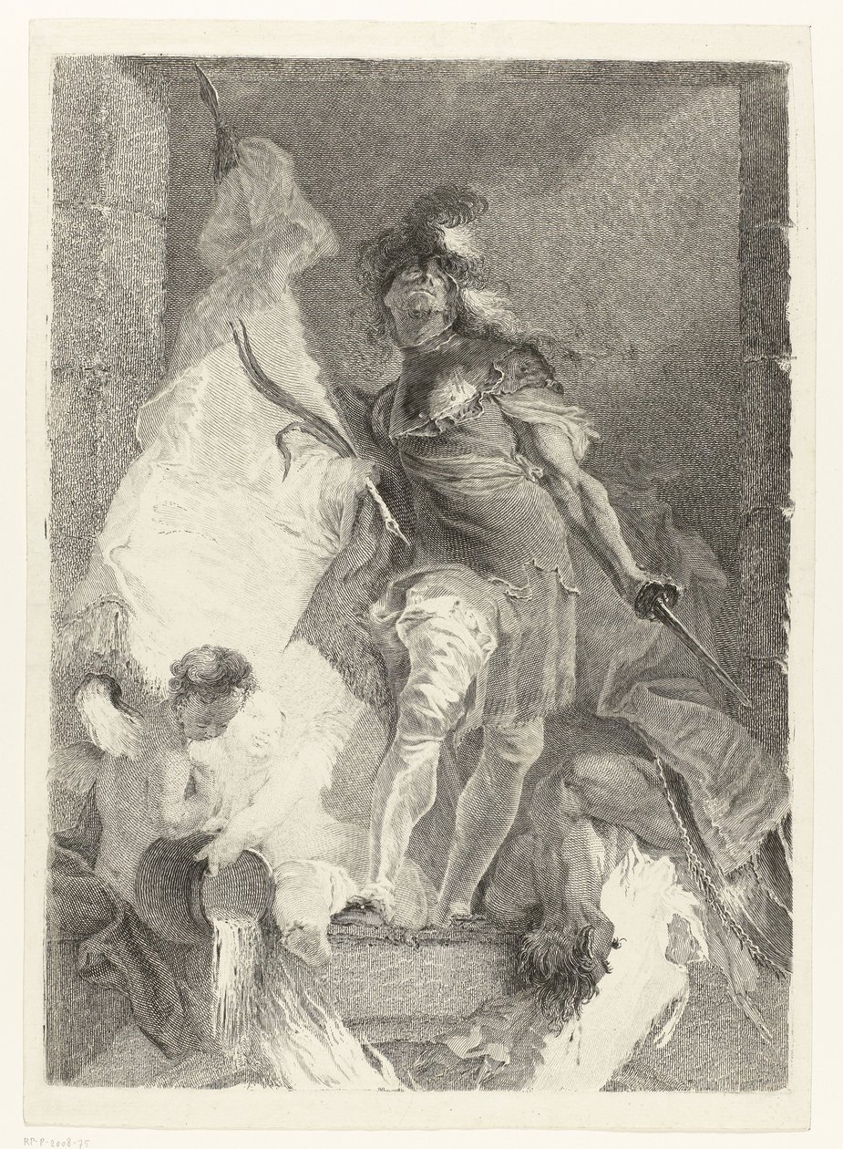 Aziz Florian zafer avuçlu bir savaşçı olarak by Johann Beheim