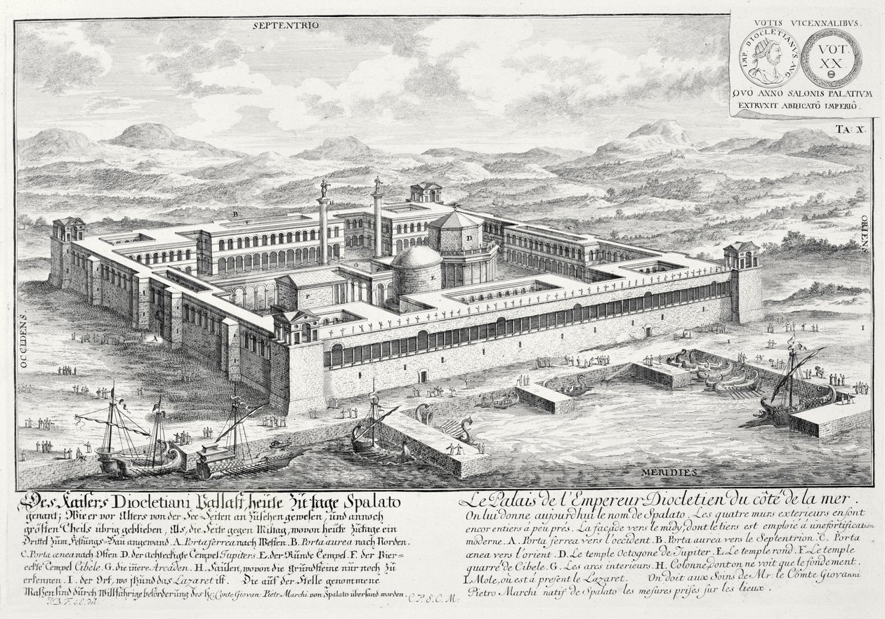 Diocletianus Sarayı (245-313), Split, Yugoslavya, 