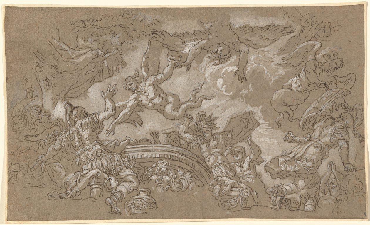 Aeneas ve Yoldaşlarına Saldıran Harpiler by Johann Carl Loth