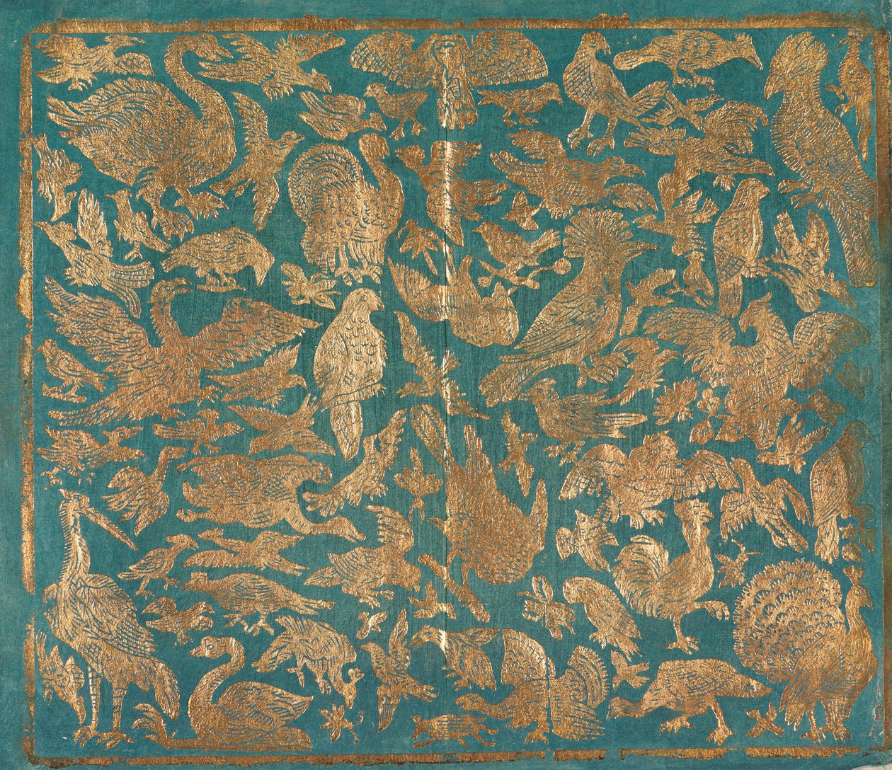 Kuş tasvirli brokar kağıt, c. 1790. by Johann Carl Munck