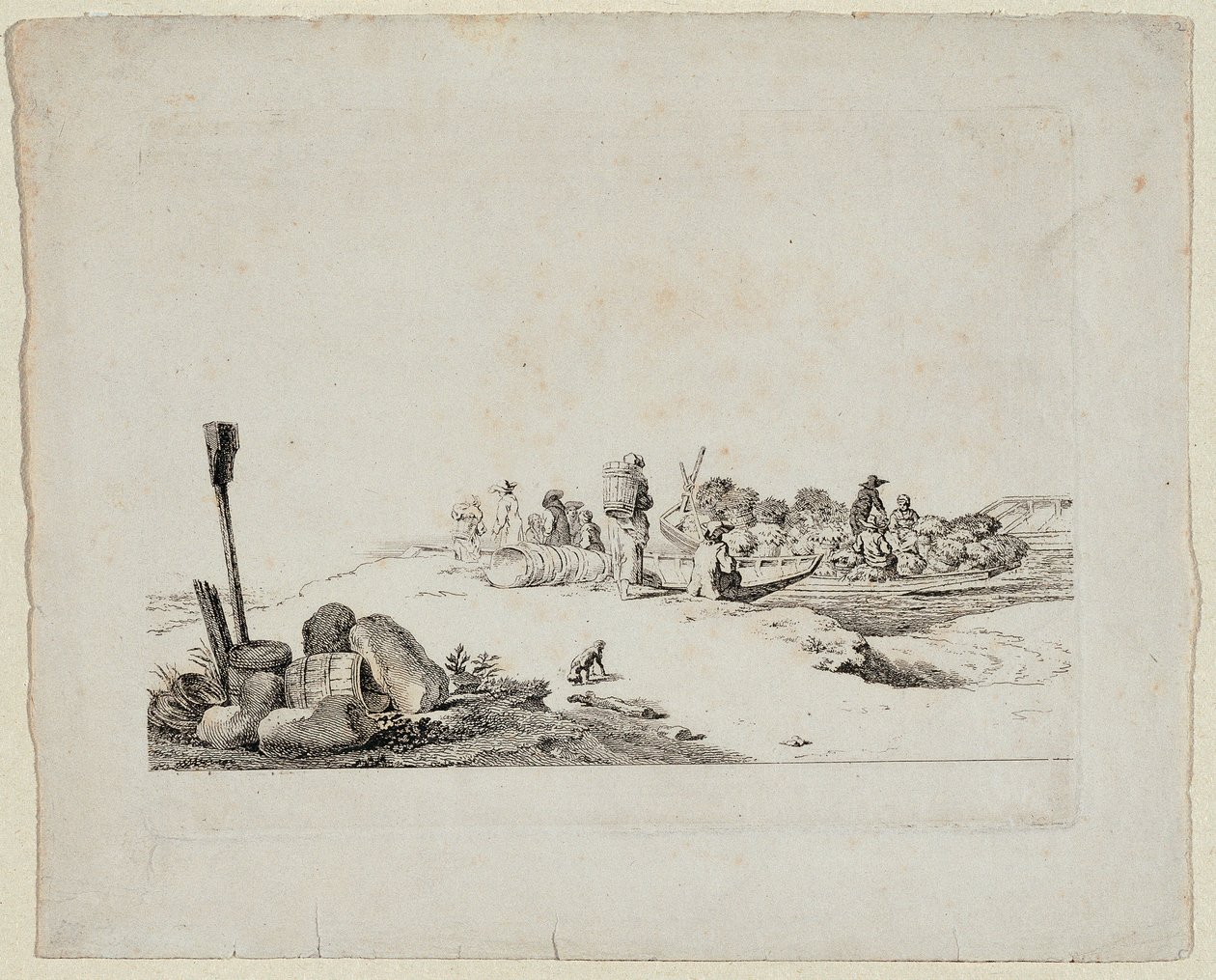 Ülke İnsanları ile Manzara by Johann Christian Brand