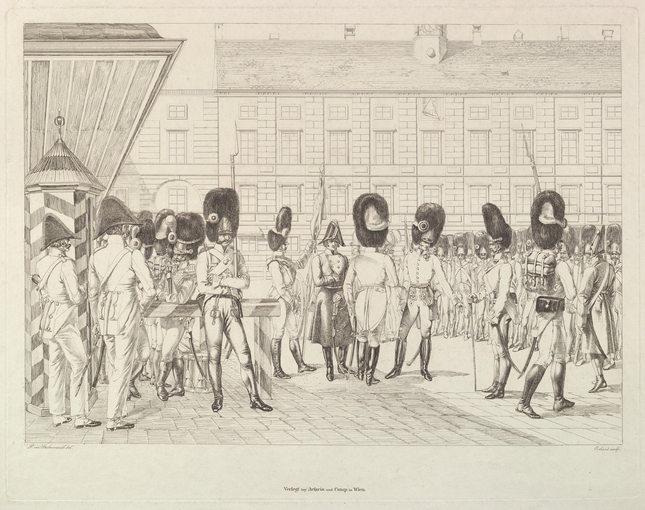Avusturyalı Grenadiers, 19. yüzyılın başlarında. by Johann Christian Erhard