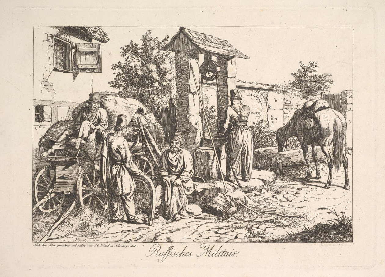 Kuyudaki Kazak, 1815. by Johann Christian Erhard