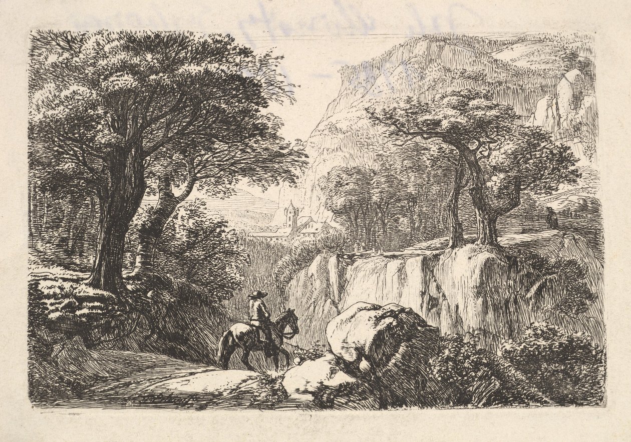 Boğazdaki At Binicisi, 19. yüzyıl. by Johann Christian Erhard