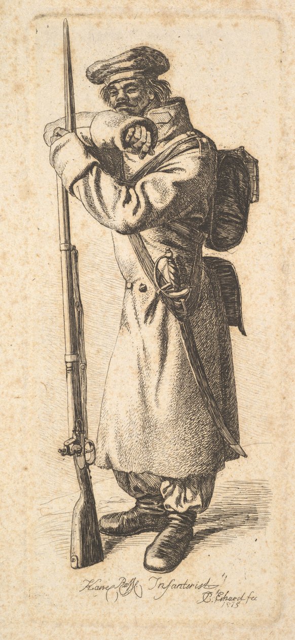 Rus Piyade, 1815. by Johann Christian Erhard