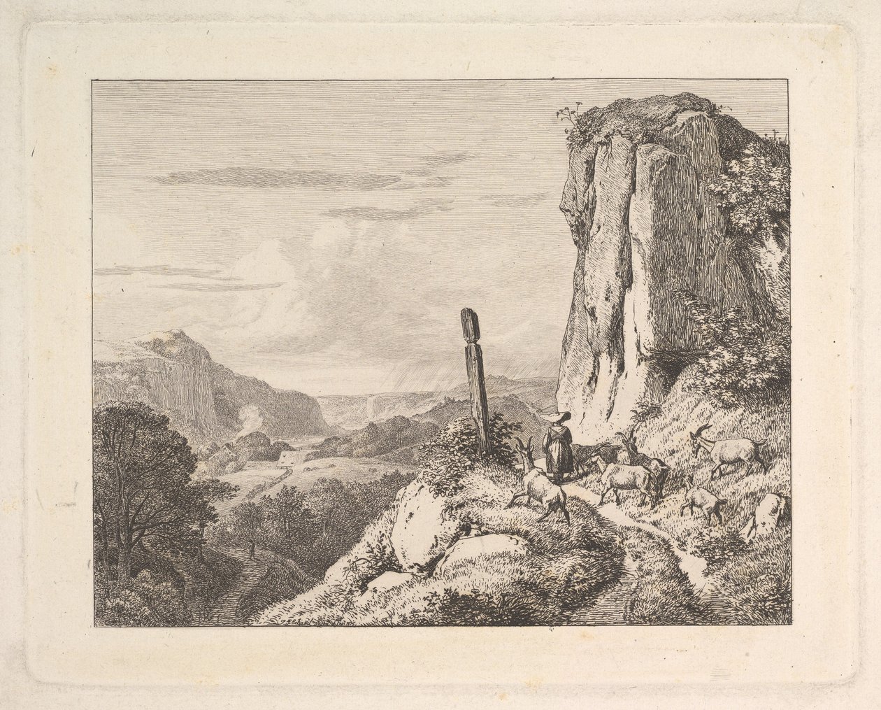 Altı Keçili Genç Kadın, 1815. by Johann Christian Erhard