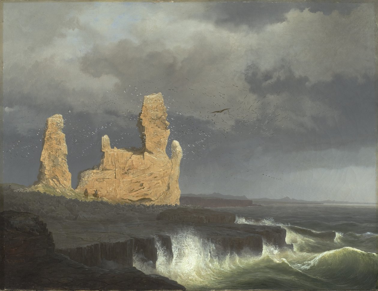 İzlanda Sahili, 1889 by Johann Christian Ezdorf